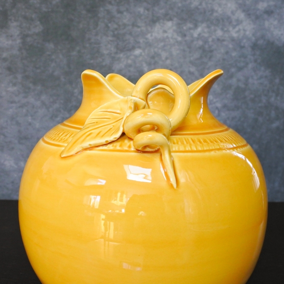 Vietri Made In Italy Mustard Yellow Art Pottery Planter Vase - Picture 4 of 9